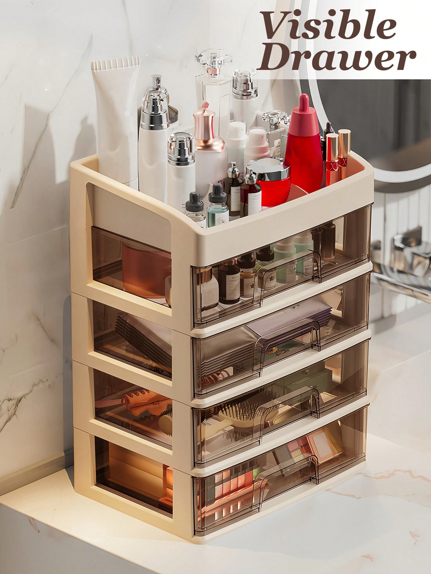 Home Essentials Bathroom Storage - Makyaj Malzemeleri Düzenleyici, Makyaj Malzemeleri İçin