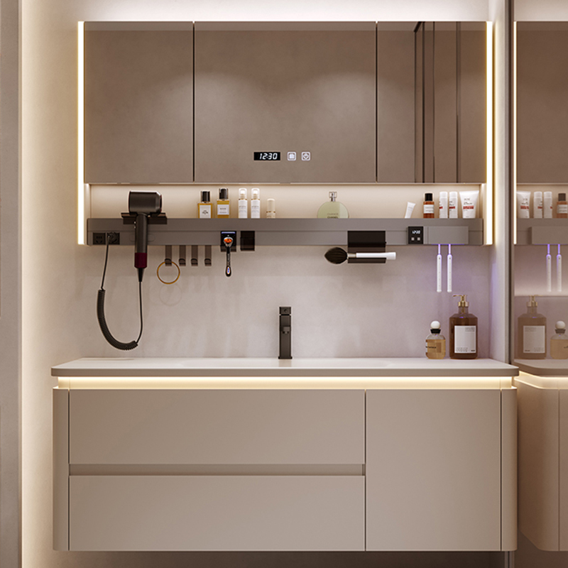 Home Bathroom Vanity Combo - Modern Basit Banyo Dolapları Lavabo Vintage