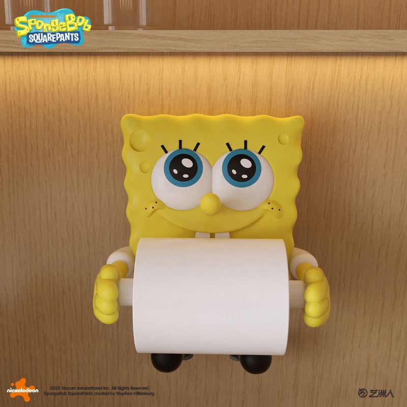 Home Edit Bathroom Storage - Şirin Sünger Bob Tuvalet Kağıdı Tutucu,